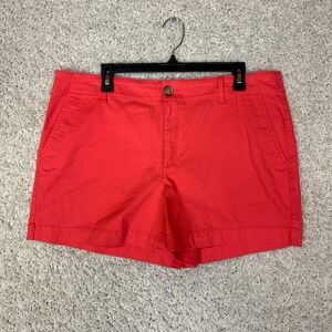 Loft Shorts Womens Size 14 Pink  Flat Front Casual Monroe 4" In Spring Island